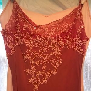 Betsy Johnson pink knee length slip dress